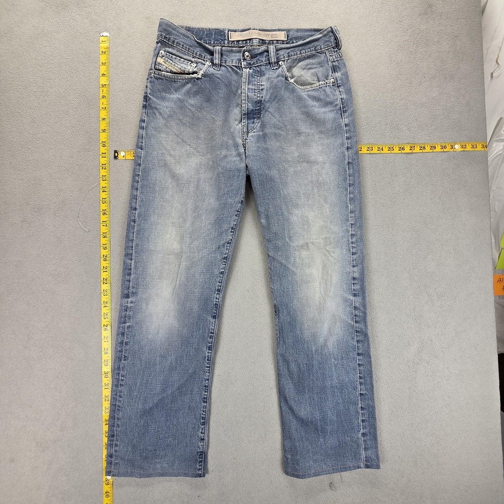 Diesel Jeans Mens 32x32 Blue Kulter Regular Straight Made in Italy Altered 00813